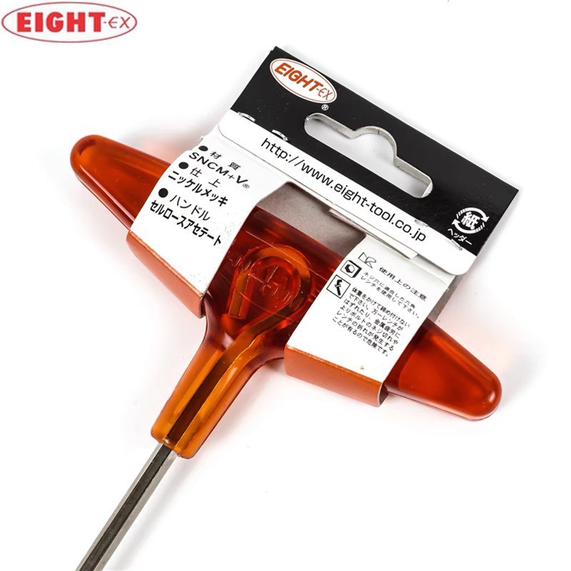 Chìa lục giác chữ T loại dài 018L EIGHT JAPAN, 018L-2H, 018L-2.5H, 018L-3H, 018L-4H, 018L-5H, 018L-6H, 018L-8H, 018L-10H