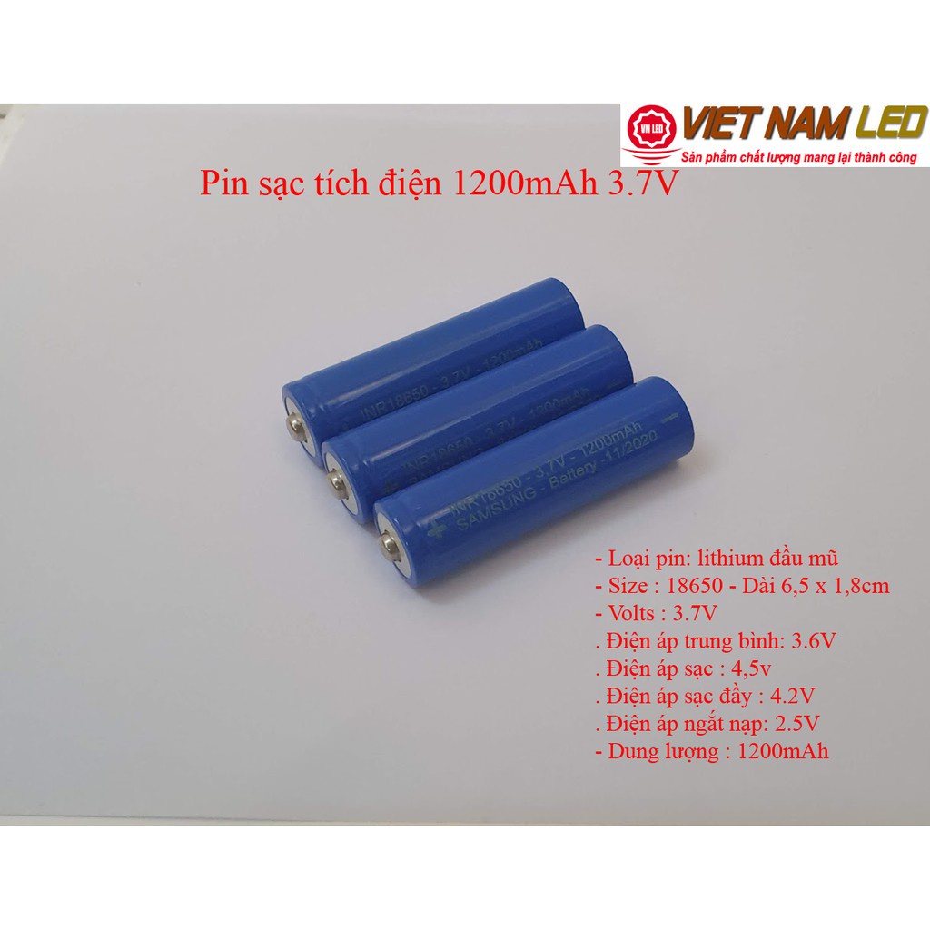 Pin sạc tích điện 1200mAh 3.7V pin sạc dự phòng mới - Pin thay thế cho quạt cầm tay, các SP dùng pin dự phòng