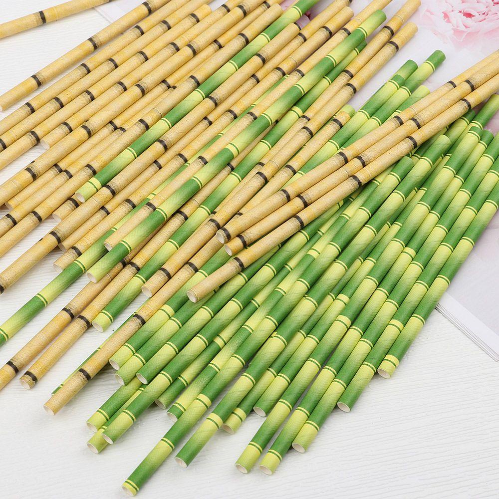 WTTLE Bộ 25 Ống Hút Tre Trang Trí Tiệc Cưới / Sinh Nhật