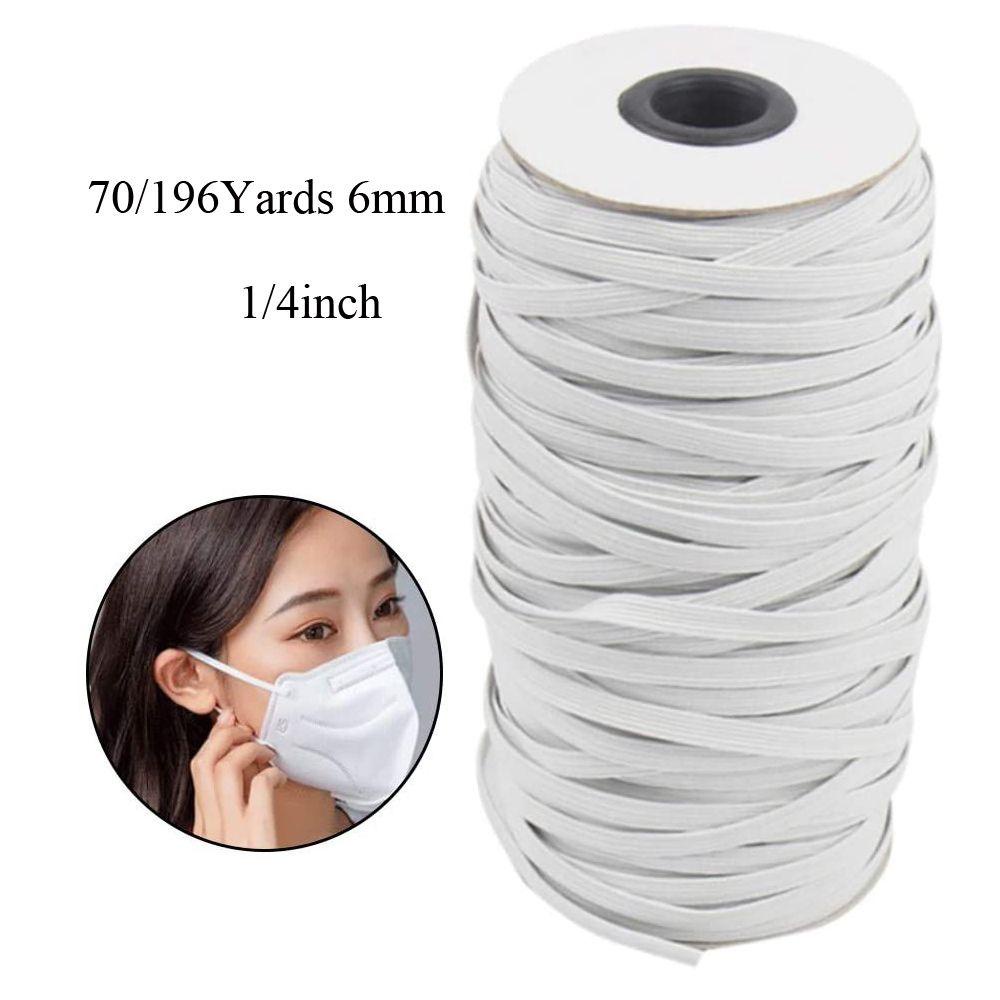 Cuộn Dây Ruy Băng Co Giãn Màu Đen 70 / 98 / 196Yards 3 / 6mm