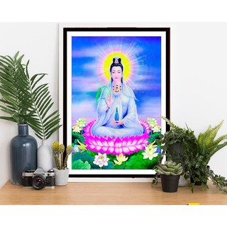 Tranh đá Quan Thế Âm Bồ Tát VS151 - kích thước: 60 * 45cm. (TRANH CHƯA LÀM)