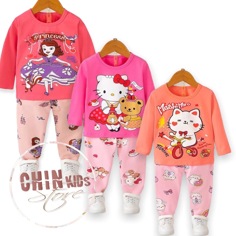 Bộ dài tay cho bé gái cotton cao câp size đại cho bé cao lớn pijama mặc nhà mặc đi ngủ đi chơi
