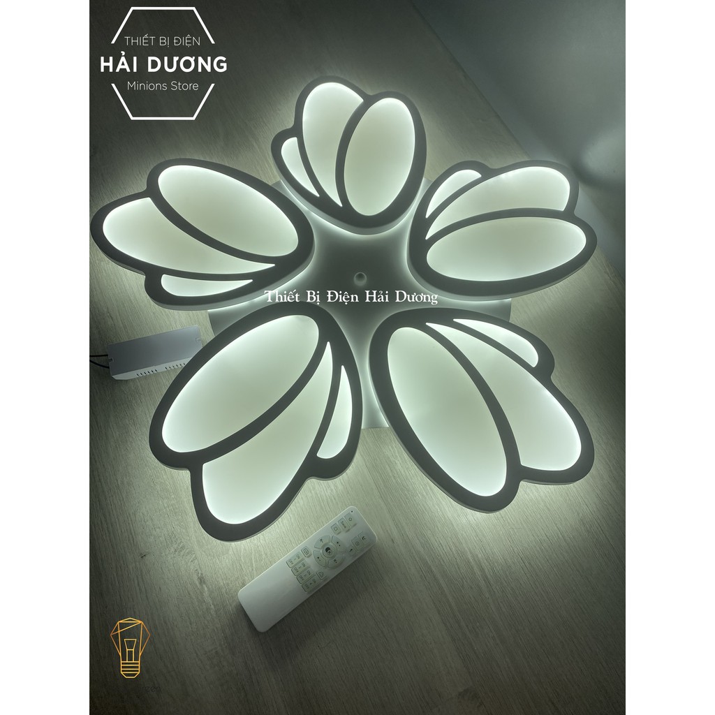 Đèn LED Ốp Trần Decor Mâm 5 Cánh Lá OT-064, Mâm 6 Cánh Hoa Sen OT-066, Mâm 5 Lá OT-070 - 3 Chế Độ Ánh Sáng