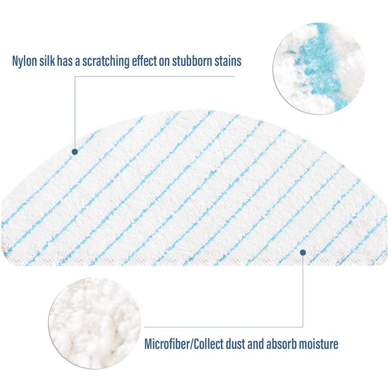 Set 100 Tấm Vải Lau Sàn Bằng Sợi Micro Sử Dụng Một Lần Cho Máy Hút Bụi Ecovacs Deebot OZMO T8 T9 AIVI N8 Pro +