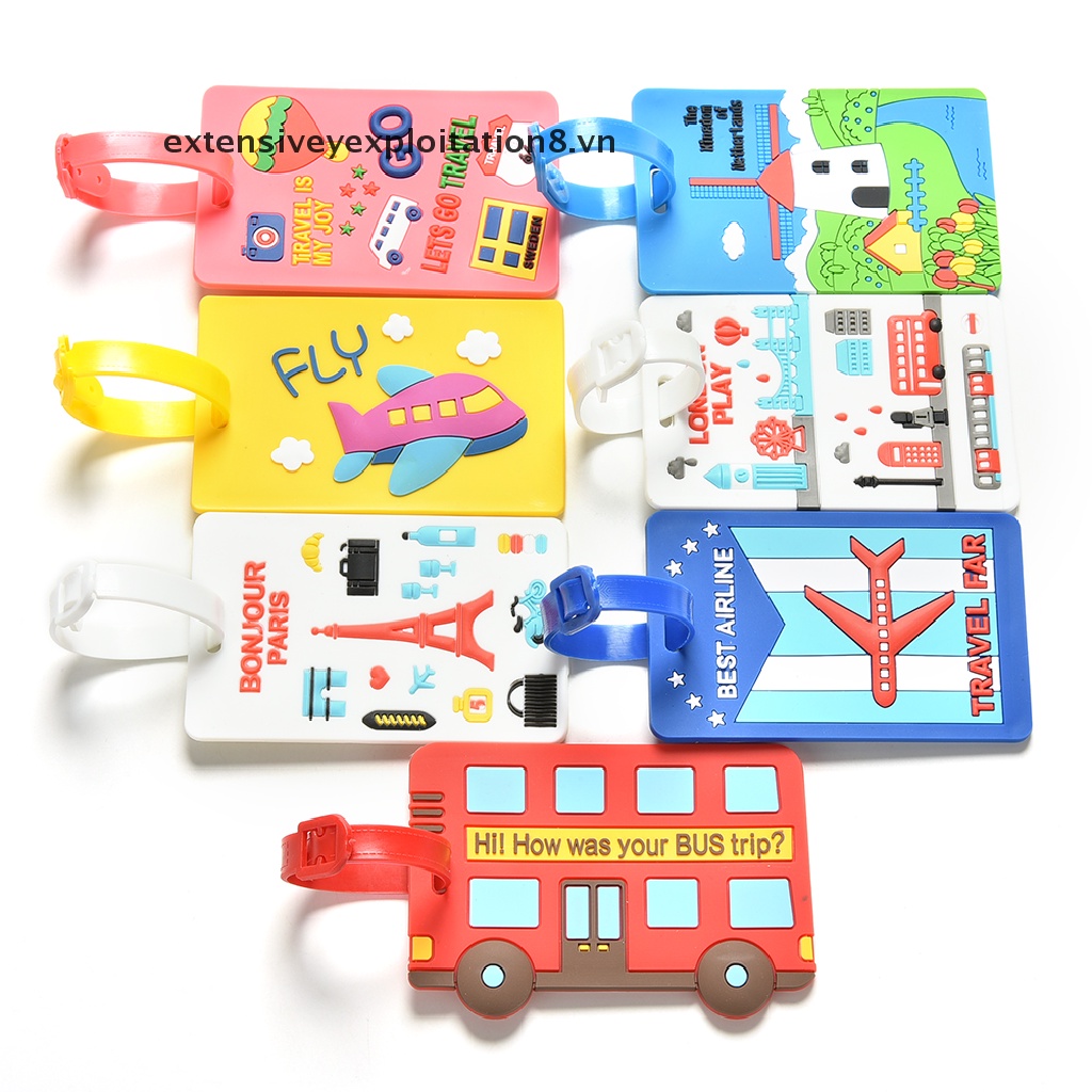Thẻ hành lý du lịch hoạt hình dễ thương
