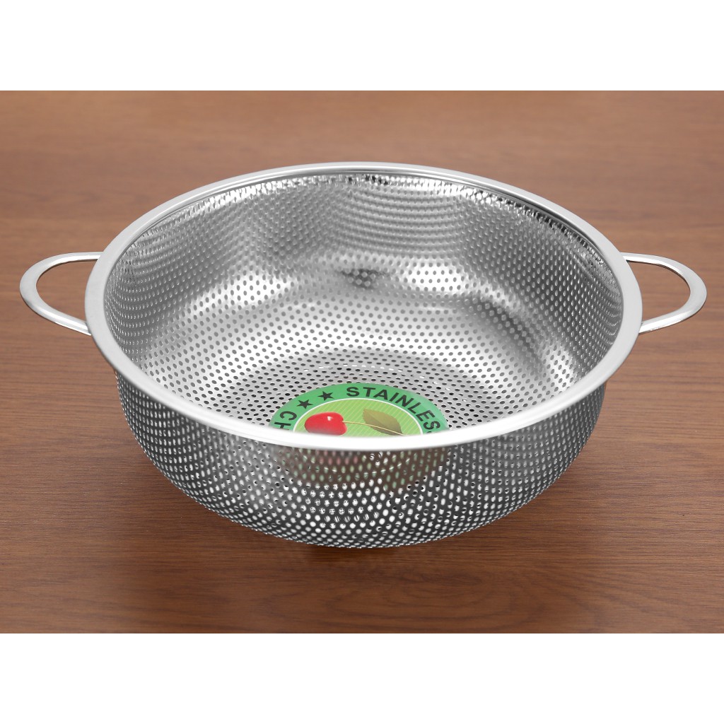 Rô Lưới Lược Inox Có Tay Tầm Hàng Dày -R2 đựng trái cây và đồ chiên cao cấp