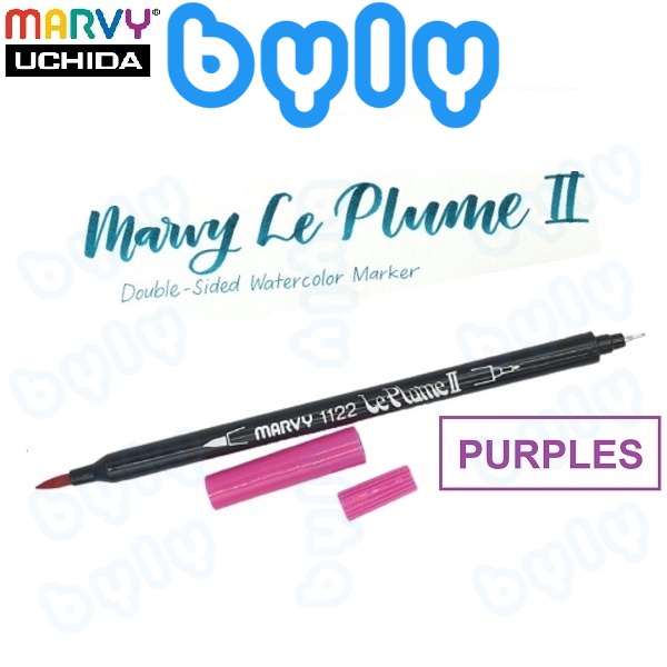 [PURPLES] Bút lông màu hai đầu chất lượng cao Marvy Le Plume II - 1122