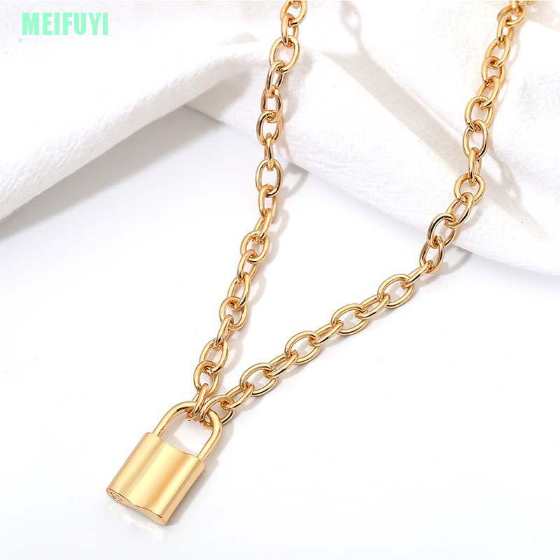 vòng cổ Mặt Ổ Khóa Bằng Thép Không Gỉ Cho Nam Và Nữ