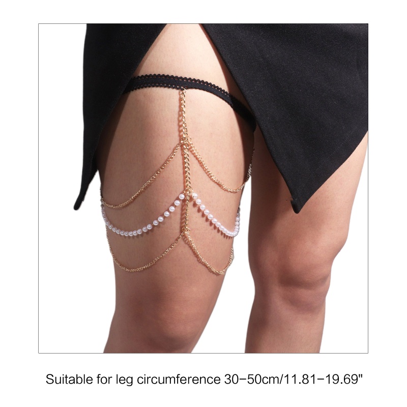 Chuỗi Dây Đeo Chân Co Giãn Đính Ngọc Trai Thanh Lịch Cho Nữ