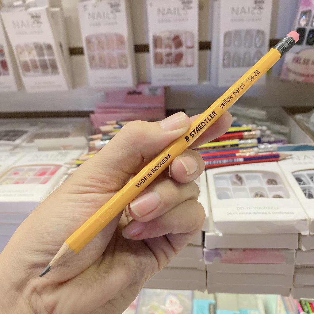 Bút chì gỗ cao cấp 2b kèm tẩy Made in Indonesia