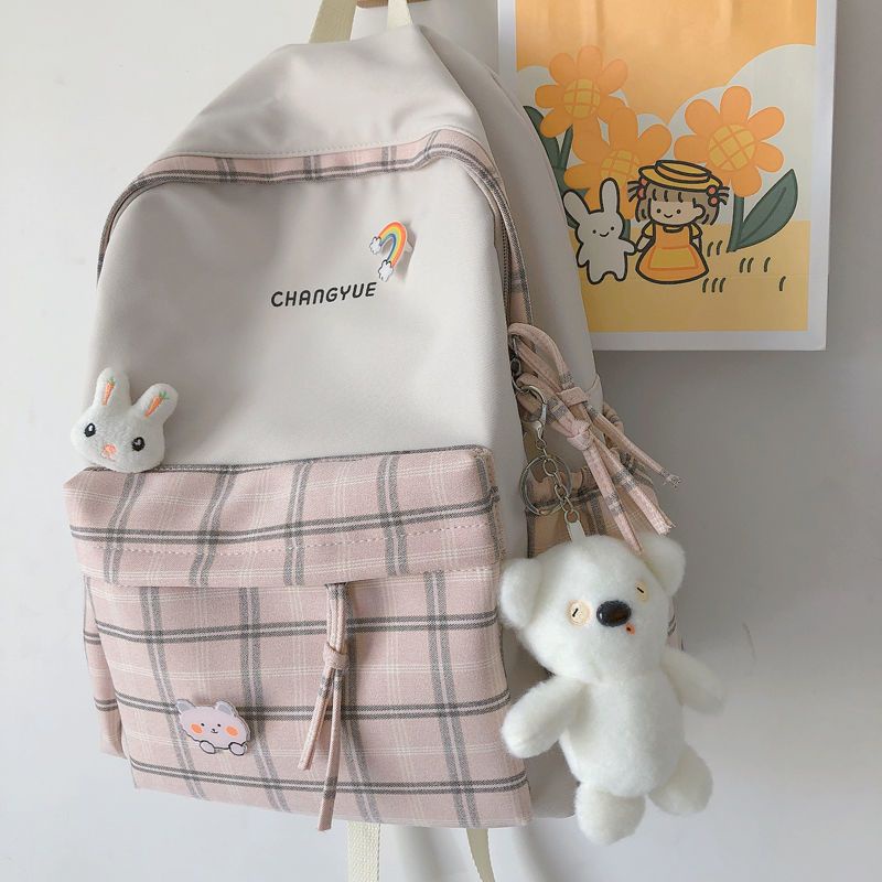 [Tặng Kèm Sticker] Balo Nữ Ulzzang Chống Nước, Cặp Xách Sinh Viên Học Sinh Thời Trang Hàn Quốc.