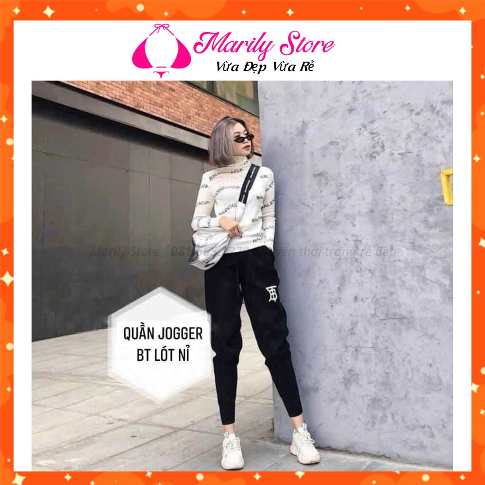 Quần Jogger Lót Nỉ Bông Hàng Vnxk Mặc Mùa Đông Cực Ấm