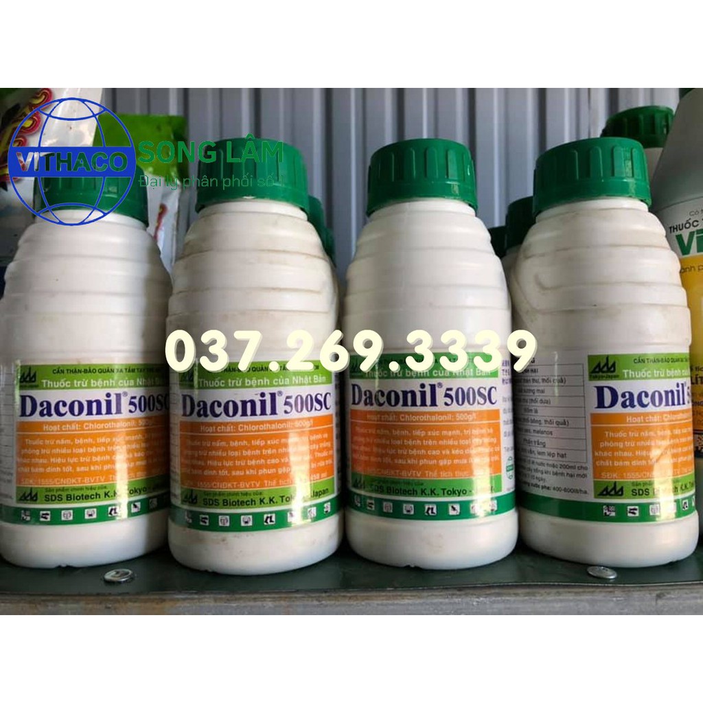 [VITHACO] DACONIL 500SC (chai 450ml) - Thuốc trừ nấm bệnh cây trồng đặc trị sương mai, thán thư, đốm lá, sẹo, phấn trắng