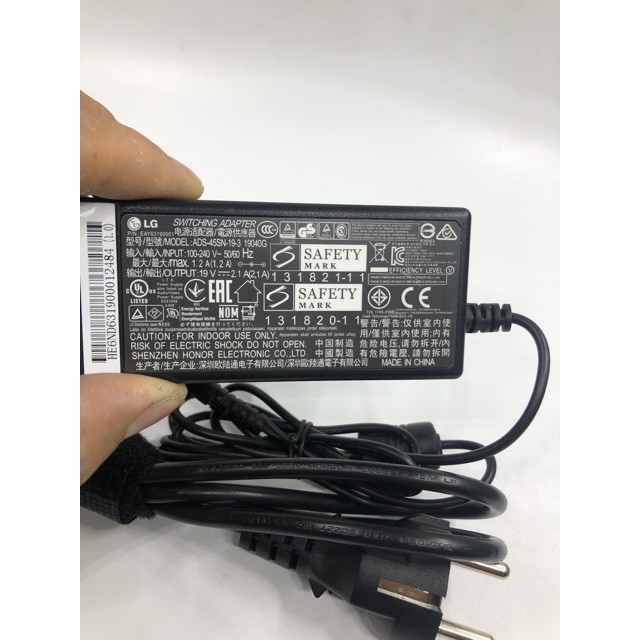 Bán Adapter dây nguồn màn hình LG 19V - 2.1A chính hãng