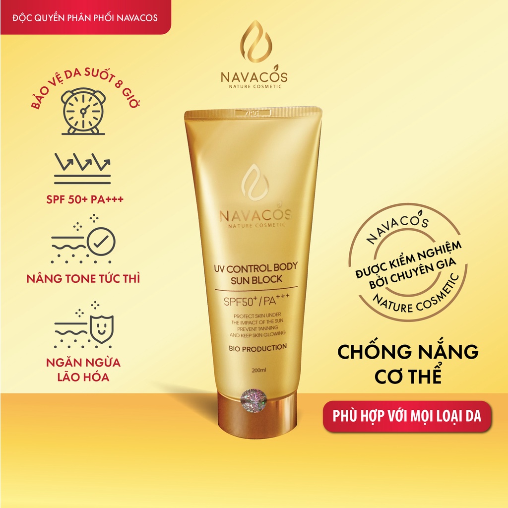 (Chính hãng) Combo chống nắng Face &amp; Body Navacos