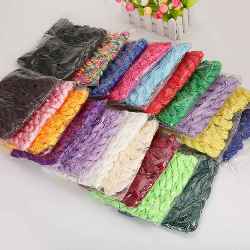 Bó dây dù đủ màu 1mm và 1,5mm link 1 màu sáng