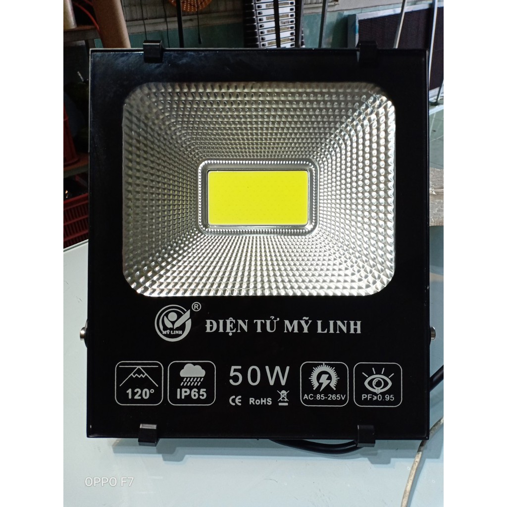 Đèn Pha Led 50w COB 5054 đủ công suất ánh sáng Trắng - Vàng