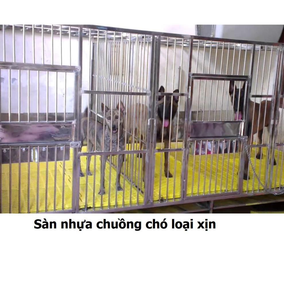 (Bảo hành 12 tháng) Sàn nhựa chuồng chó màu vàng- Tấm lót sàn 40x55cm Loại 1 nặng 1,45kg- tấm nhựa lót sàn chó mèo