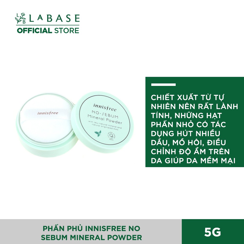 Phấn phủ dạng bột kiềm dầu Innisfree - No sebum | BigBuy360 - bigbuy360.vn