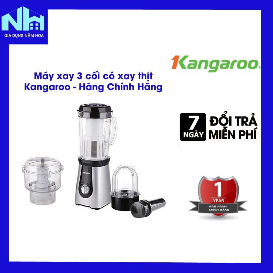MÁY XAY SINH TỐ- KANGAROO ĐA NĂNG XAY THỊT, HOA QUẢ, THỰC PHẨM KHÔ KG3B4