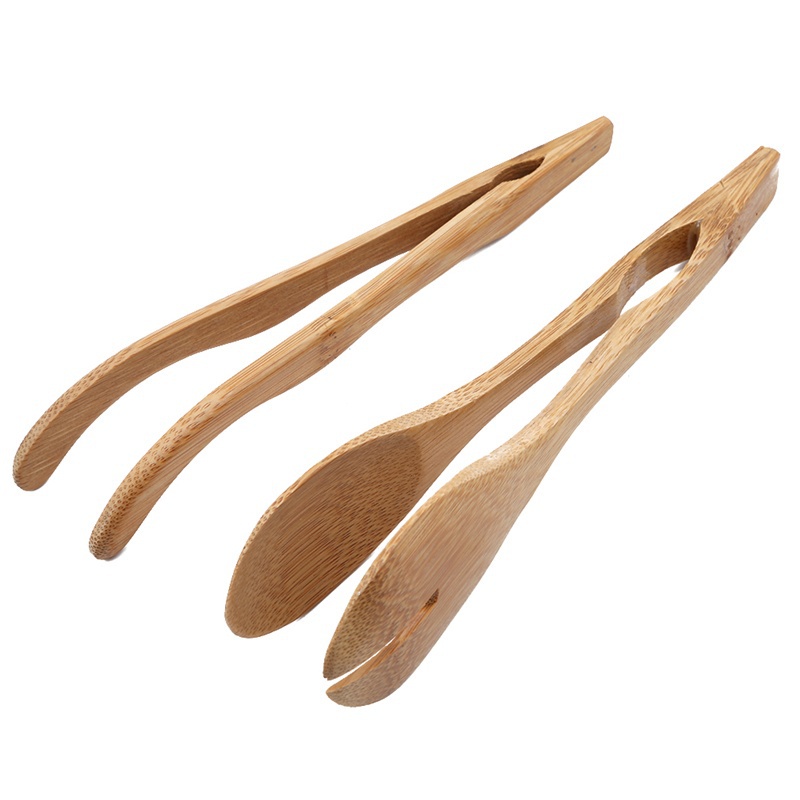 Creative Health Cooking Salad Bacon Steak Bamboo Kitchen Tongs Bread Food Clip