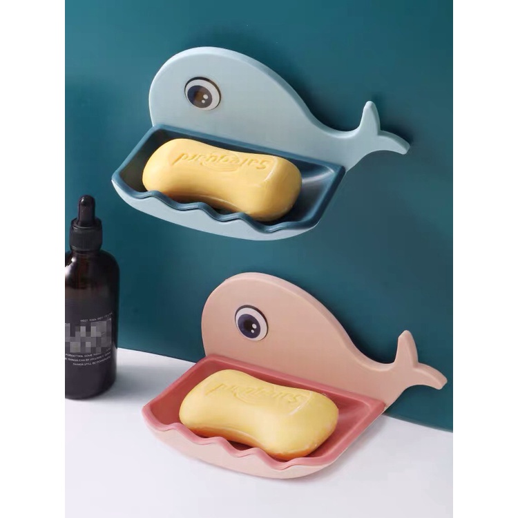 Khay Đựng Xà Phòng Nhựa 2 Lớp Hình Cá Voi 88315 SIÊU THỊ 88
