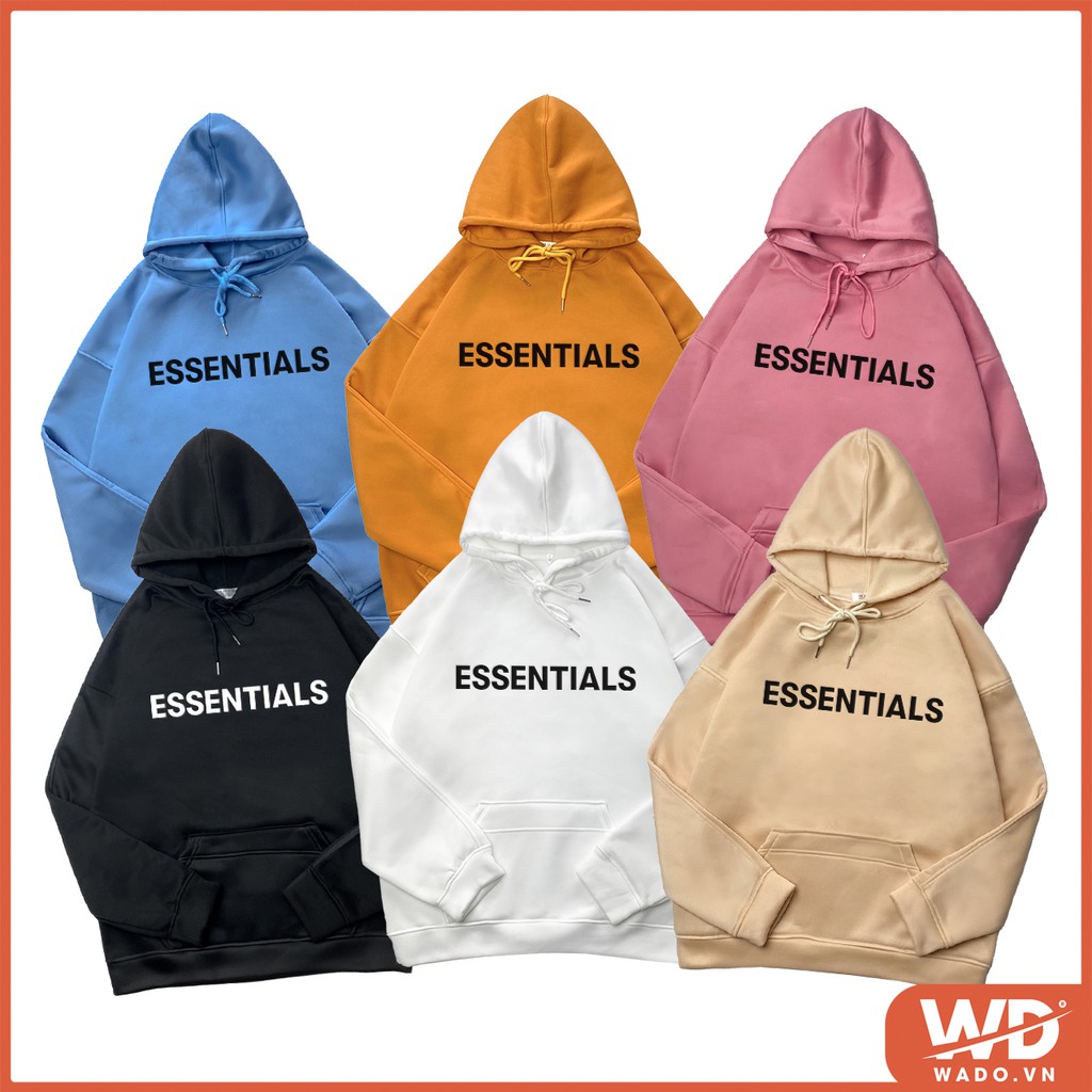 Áo hoodie ESSENTIALS nam nữ oversize Wado mùa thu đông dáng unisex form rộng chất nỉ bông