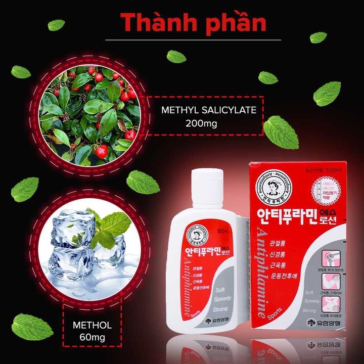 Dầu Xoa Bóp Hàn Quốc ANTIPHLAMINE 100ml - Gel massage cực kỳ hiệu nghiệm