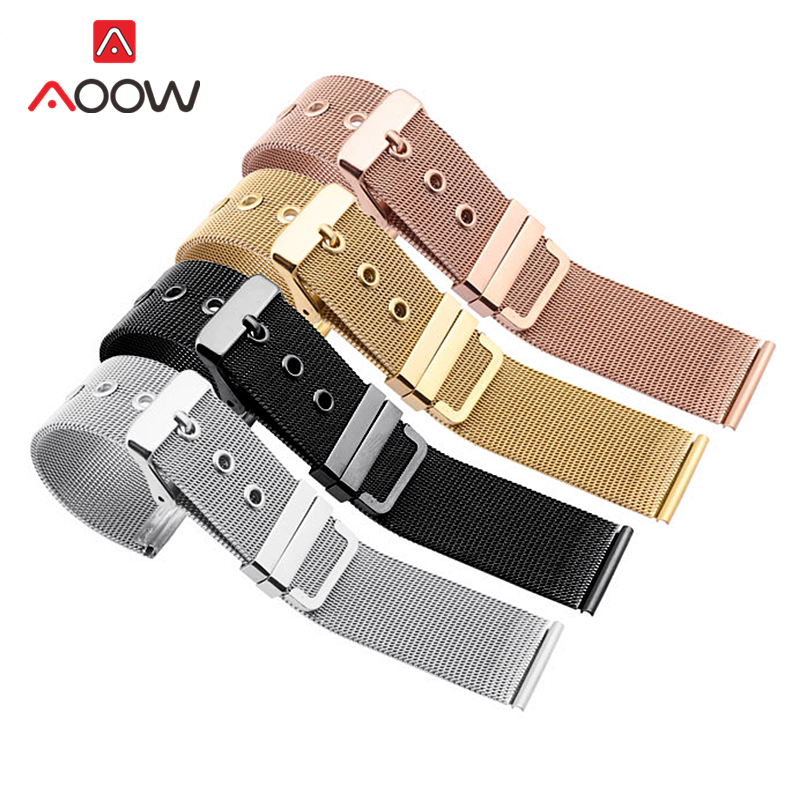 Dây Đeo Đồng Hồ Bằng Thép Không Gỉ 18mm 20mm 22mm 24mm Chất Lượng Cao