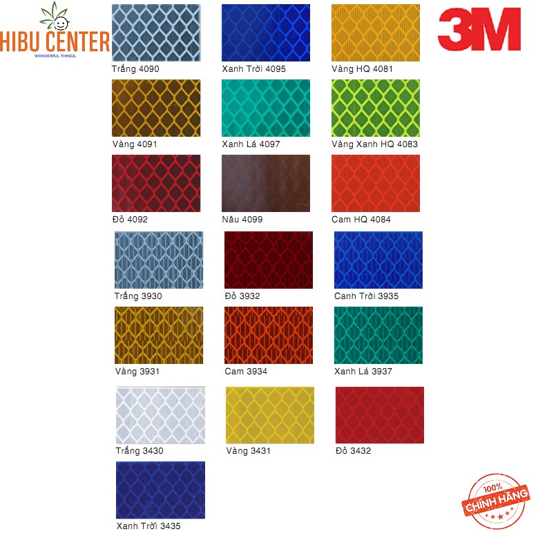 Màng Phản quang 3M Seri 3400 - 1.22m x 1m tương đương hơn 1m2 – Tùy chọn màu An Toàn Ban Đêm, Dán xe, Decal Cao Cấp