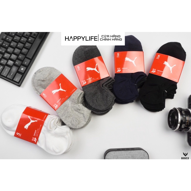 Combo 5 đôi tất cổ ngắn nam nữ 100% cotton thấm hút tốt,khử mùi,thấm hút mồ hôi