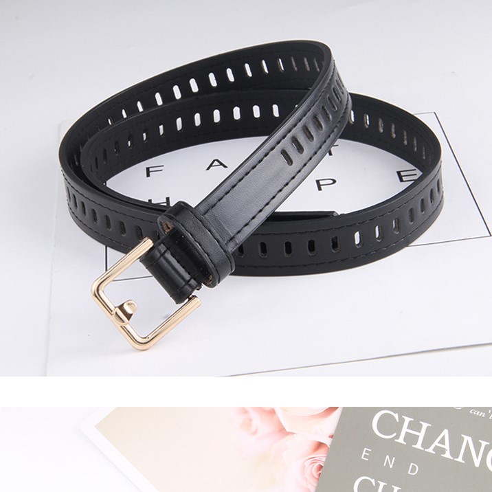 Thắt lưng nữ lỗ bản nhỏ 3 màu basic phong cách retro PK012