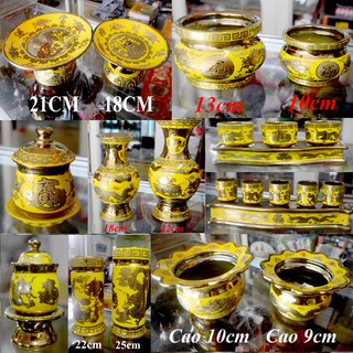 Ống đựng nhang rồng vàng 3D