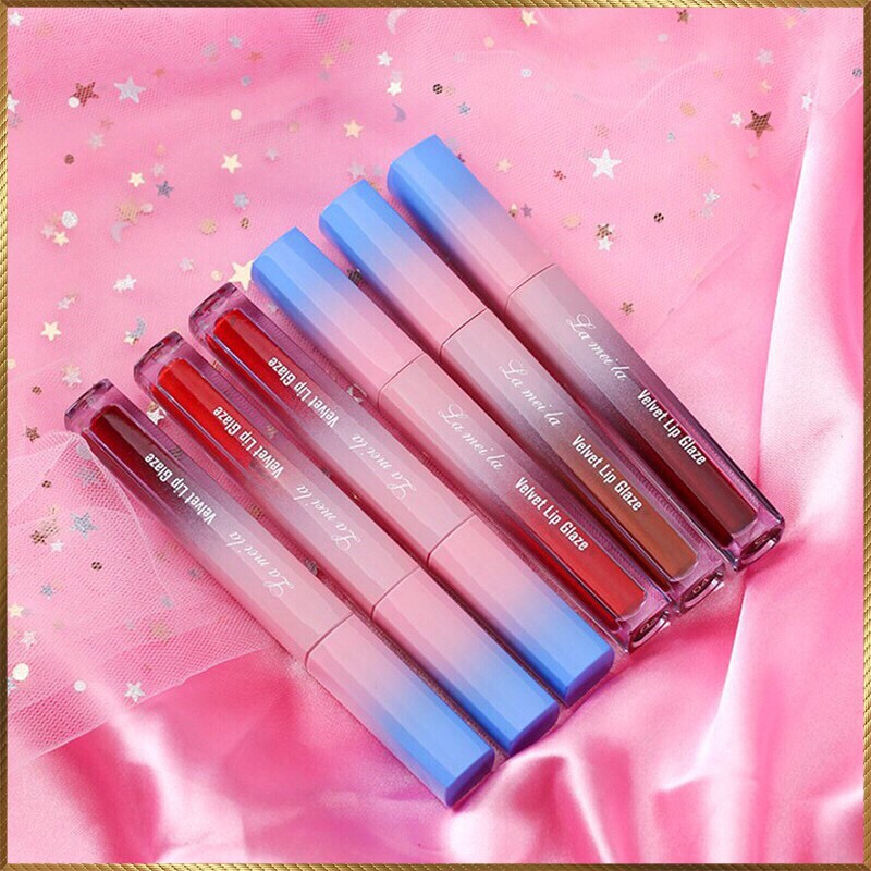 Son Kem Tint Lì Lameila NO1011 Velvet Lips Glaze-Mền mịn dưỡng môi khô