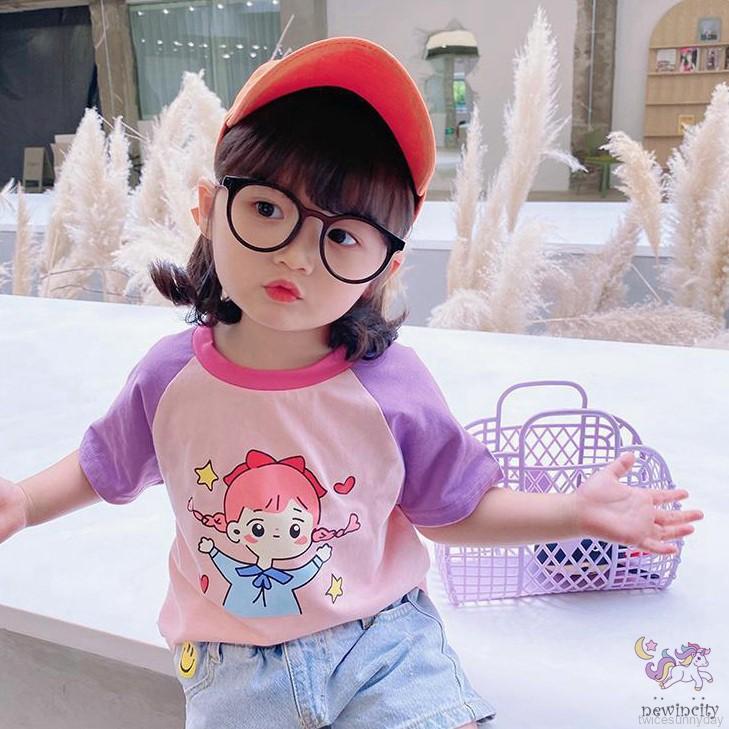 Áo thun tay ngắn xinh xắn thời trang sành điệu cho bé gái