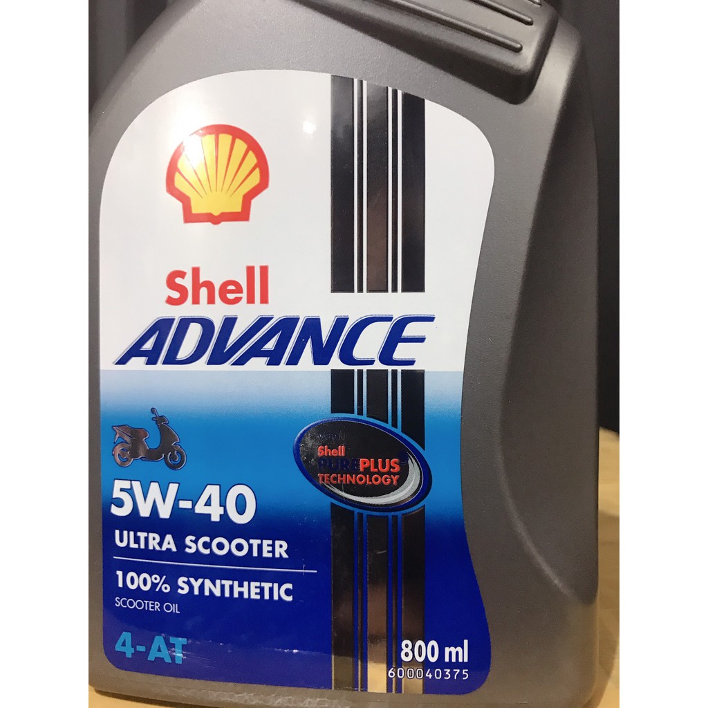 Combo giá shock nhớt Shell advance ultra scooter 5W40 + nhớt hộp số(lap) Motul