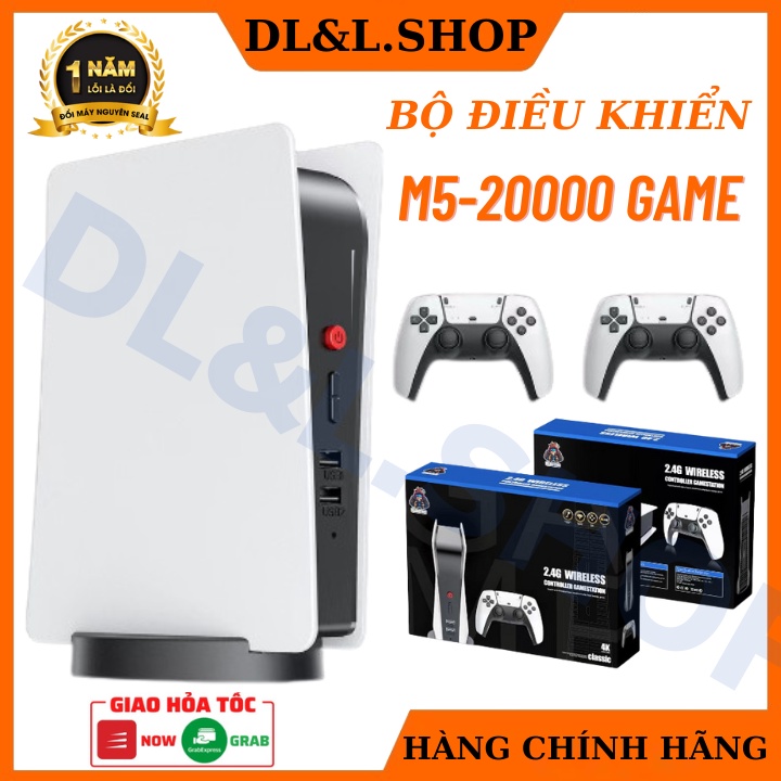 Máy Chơi Game - Bảng Điều Khiển Trò Chơi M5 - 20000 Game - Kết Nôi HDMI - X2 Tay Cầm - Âm Thanh Hay