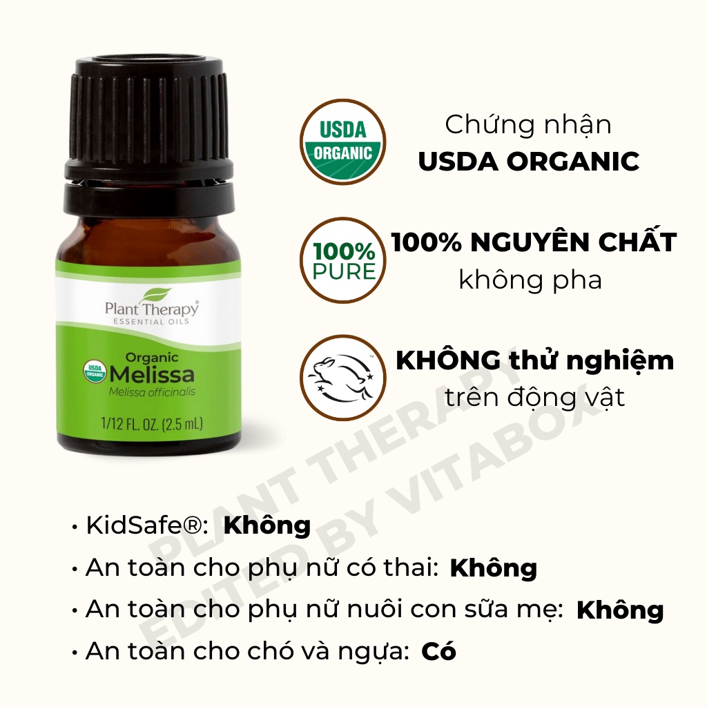 Plant Therapy - Tinh Dầu hữu cơ Tía Tô Đất  - Organic essential oil