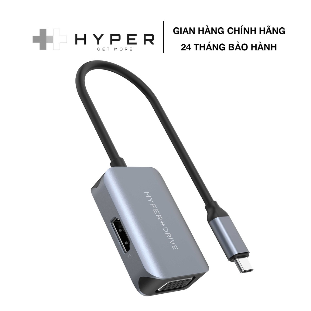 CỔNG CHUYỂN HYPERDRIVE HDMI/VGA 4K 2 IN 1 HD-C2HV - HÀNG CHÍNH HÃNG