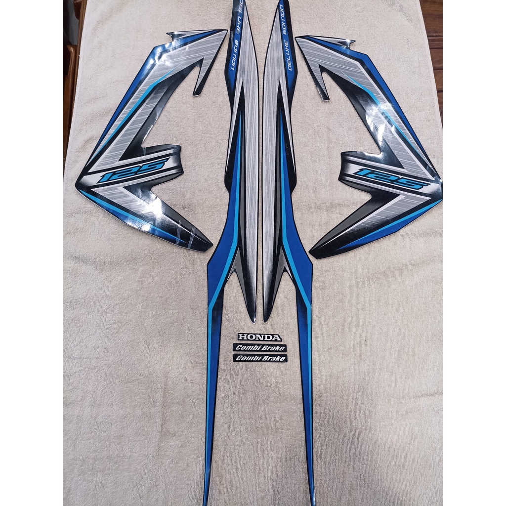 Bộ tem decal dán xe máy Honda Air Blade 2014 màu xanh dương zin thái siêu đẹp