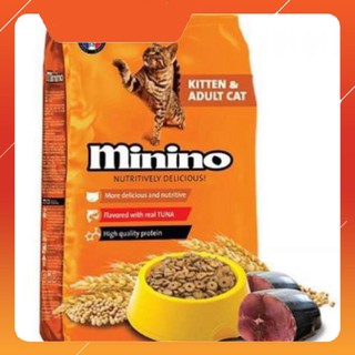-Thức Ăn Cho Mèo Mọi Lứa Tuổi Minino Vị Cá Ngừ - Túi 1,3kg. 6X4D