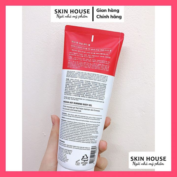 HÀNG CHÍNH HÃNG - Kem Tan Mỡ Bụng Missha Hot Burning Perfect Body Gel 200ml