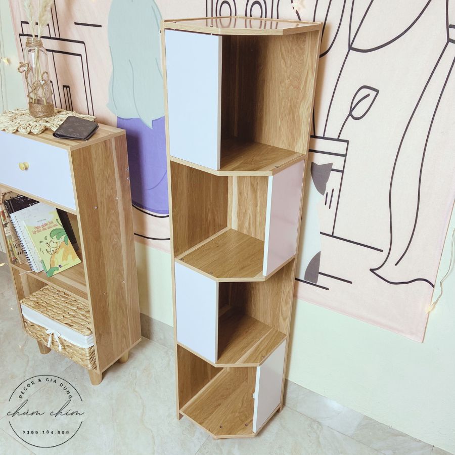 Kệ góc tường hình tam giác 4 tầng đa năng