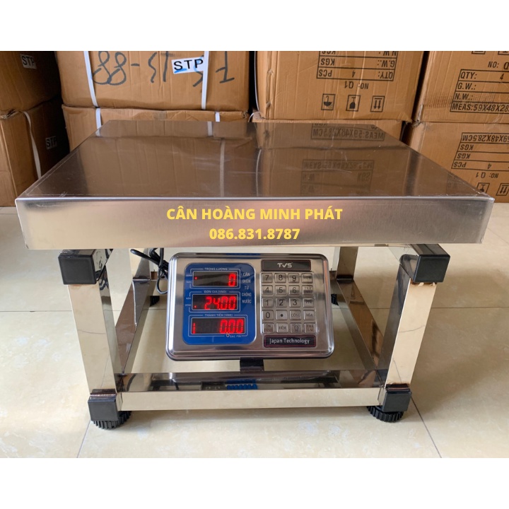 Cân Bàn Chân Ghế INOX Chống Nước 100kg - 150kg - 300kg TVS . BH 2 Năm