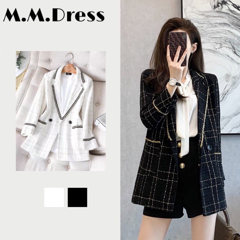 Áo dạ Tweed phối Quần suông 𝑭𝒓𝒆𝒆𝒔𝒉𝒊𝒑 M.M.D HÀNG THIẾT KẾ CAO CẤP | BigBuy360 - bigbuy360.vn