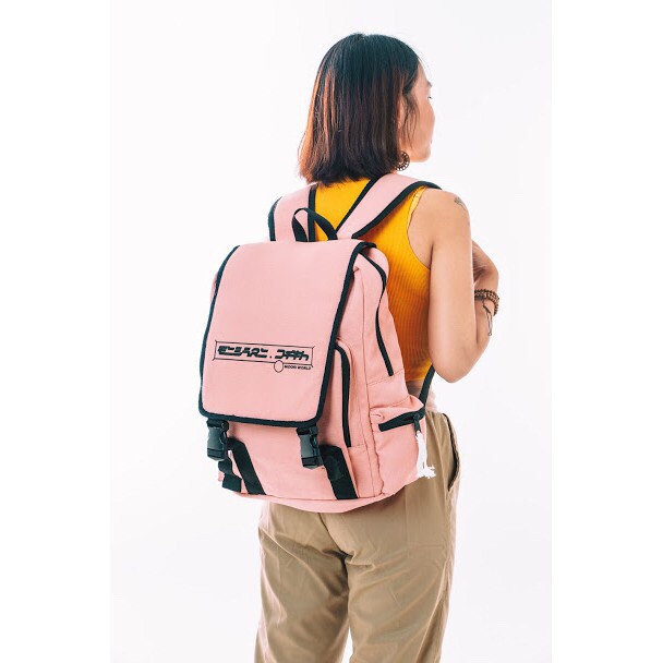 / Balo Japan Classic Season II/ Ba lô Canvas Phong cách Nhật màu Hồng nhạt