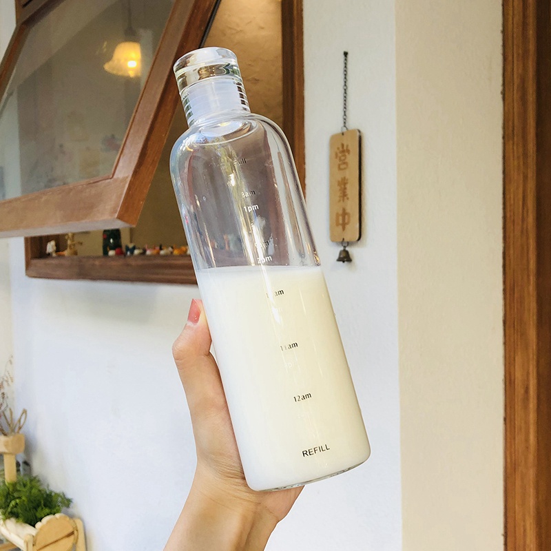 Bình Nước Có Vạch Đo Kèm Con Dấu Tiện Dụng Khi Đi Du Lịch