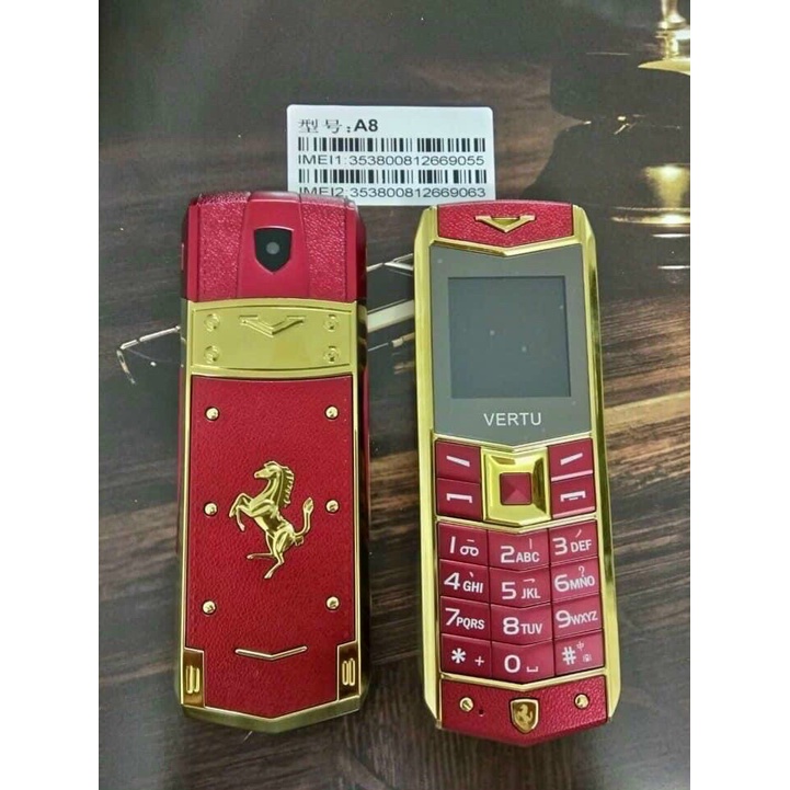 Điện Thoại VERTU A8 đẹp cá tính- 2 sim Phím To Loa Rõ Ràng - Tặng Bao Da