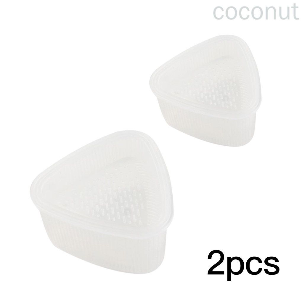 Set 2 Khuôn Làm Cơm Cuộn Hình Tam Giác Bằng Nhựa Pp Chống Dính Tiện Dụng