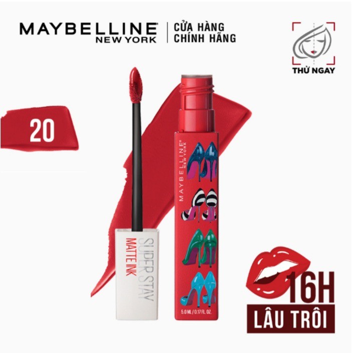 Son Kem Lì 16h Lâu Trôi Maybelline New York Super Stay Matte Ink City Edition Lipstick 5ml - Màu 20 Pioneer | BigBuy360 - bigbuy360.vn